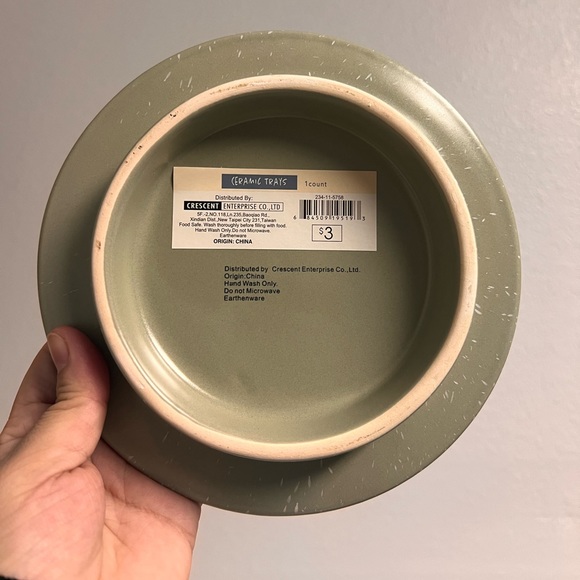 Sage green ceramic tray - Picture 6 of 7